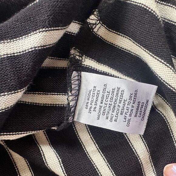 Caslon Women's Black and White Nautical Striped Knit Dress Size S - Picture 9 of 11
